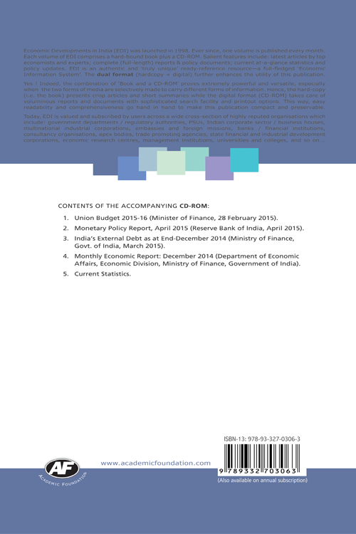 Economic Developments in India : Volume - 207