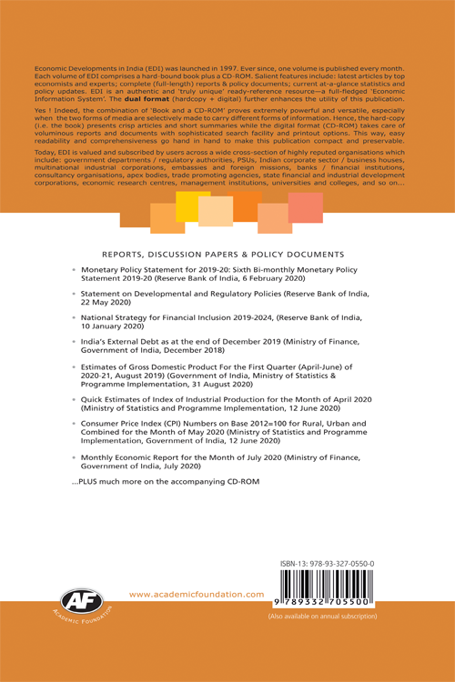 Economic Developments In India : Volume-249