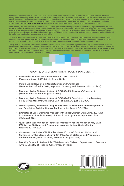 Economic Developments In India : Volume-267