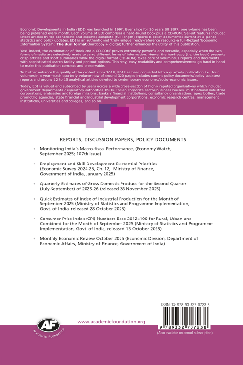 Economic Developments In India : Volume - 272