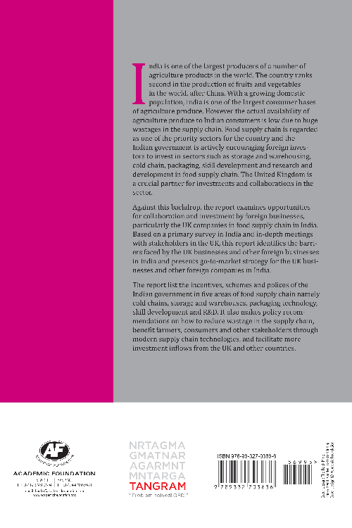 India-UK Collaborations and Investments in Food Supply Chain