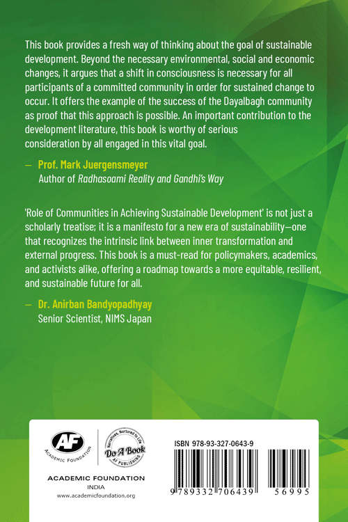 Role of Communities in Achieving Sustainable Development