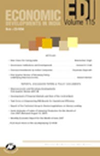 Economic Developments In India : Volume - 115