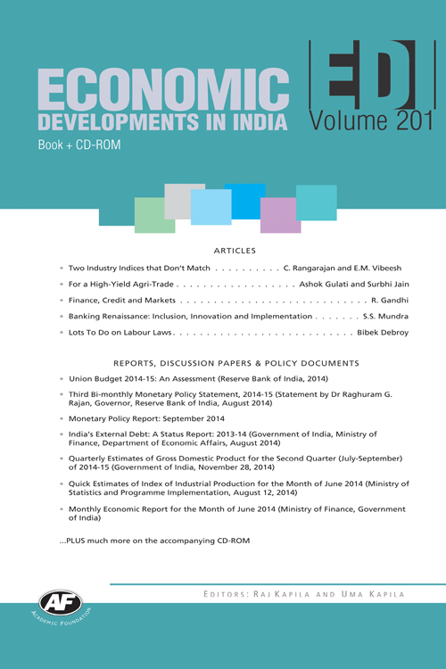 Economic Developments in India : Volume - 201