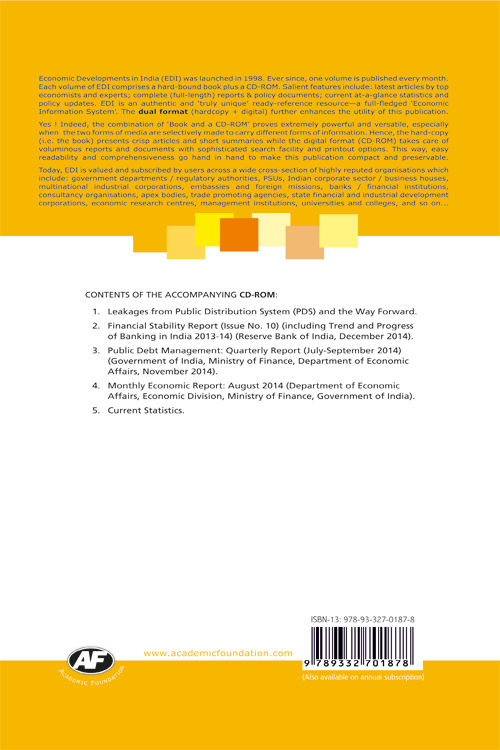 Economic Developments In India : Volume - 203