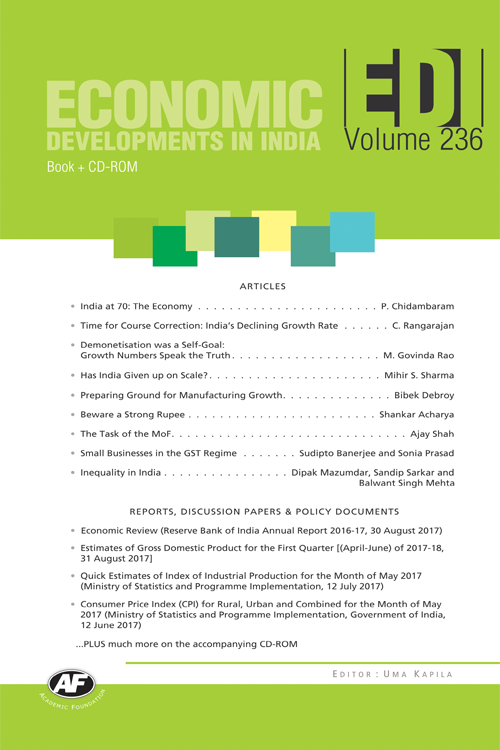 Economic Developments In India : Volume-236