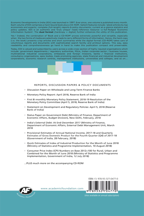 Economic Developments In India : Volume-242