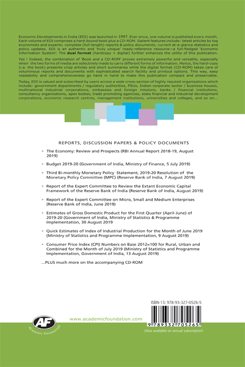 Economic Developments In India : Volume-247