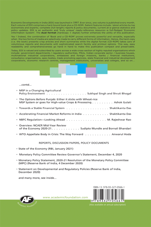 Economic Developments In India : Volume-251 & 252