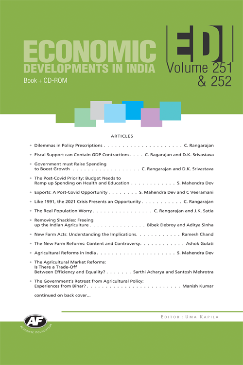 Economic Developments In India : Volume-251 & 252
