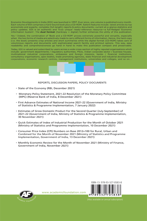 Economic Developments In India : Volume-256