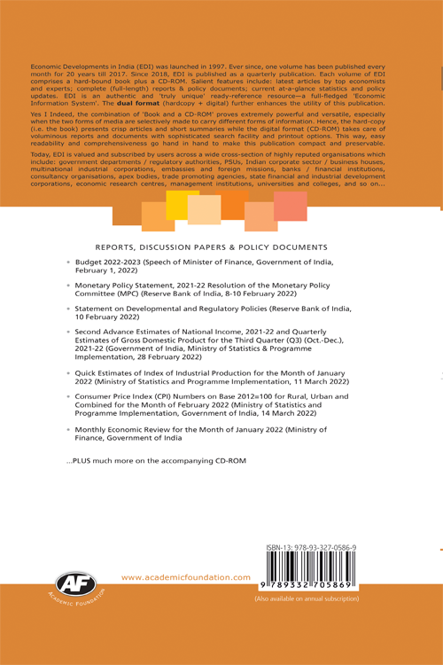 Economic Developments In India : Volume-257