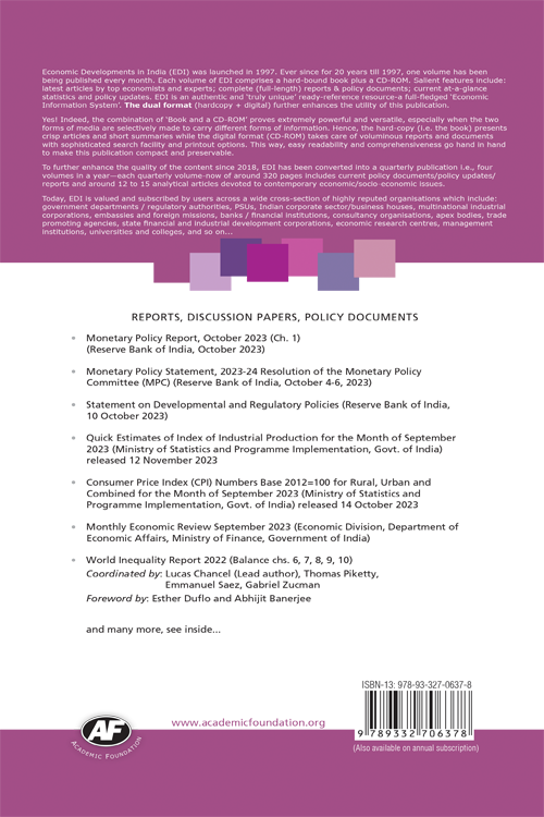 Economic Developments In India : Volume - 264
