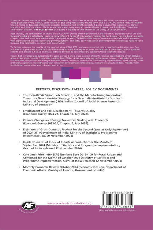 Economic Developments In India : Volume-268