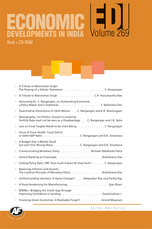 Economic Developments In India : Volume - 269