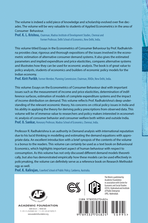 Essays on the Econometrics of Consumer Behaviour
