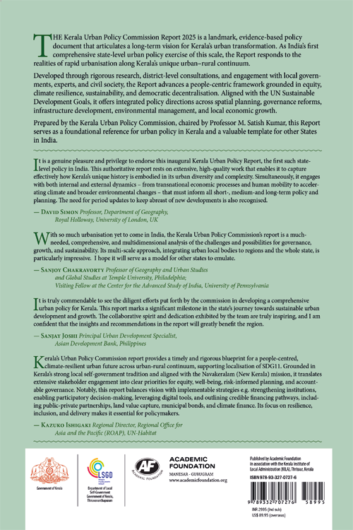 KERALA URBAN POLICY COMMISSION REPORT 2025