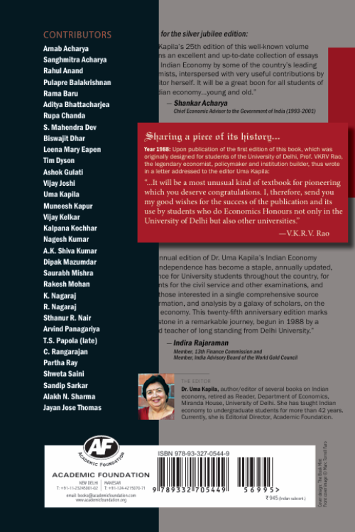 Indian Economy Since Independence – 31st Edition (2020–21)
