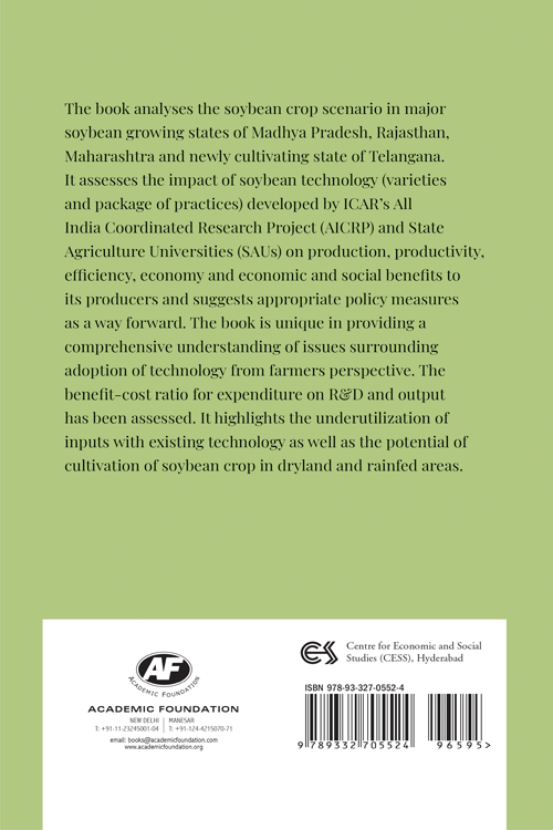 Economics and Technology of Soybean Cultivation in Central India