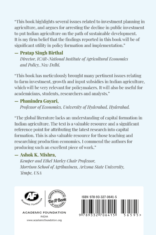Capital Formation in Indian Agriculture