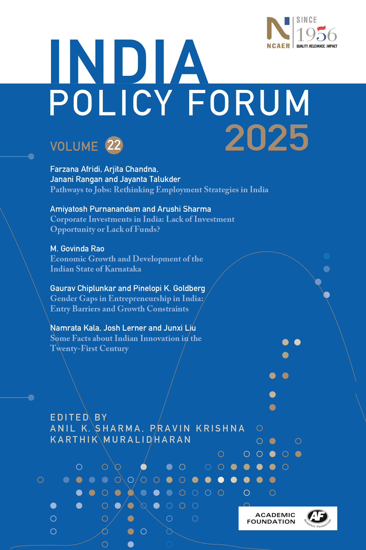 India Policy Forum 2025 : Volume 22